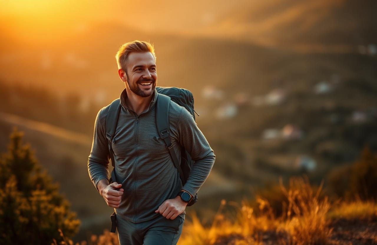 Aktiver Mann mit Energie und Vitalität nach Erexiva Einnahme